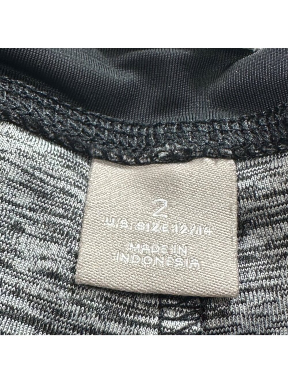 Chicos Zenergy Pants 12-14 Yoga Athletic Casual Pull On Gray Black Heathered - Picture 5 of 12
